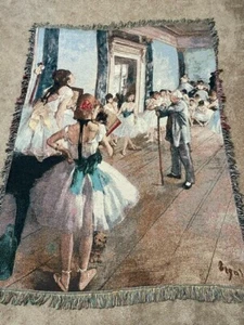 Vintage 72" Zegal Ballerina Tapestry Throw Blanket Artwork rare Balet art - Picture 1 of 6