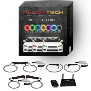 Kit de halo LED RGB y aplicación Wifi para faros y luces antiniebla Mitsubishi Lancer 08-16 - Imagen 1 de 11