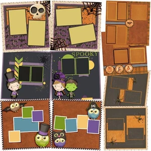 HALLOWEEN HOOTS - Sammelalbum Layout Set - Bild 1 von 6