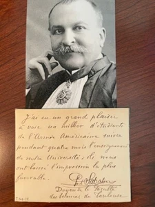 PAUL SABATIER SIGNED NOTE, FRENCH CHEMIST, 1912 NOBEL PRIZE, SPACE STATION - Picture 1 of 1