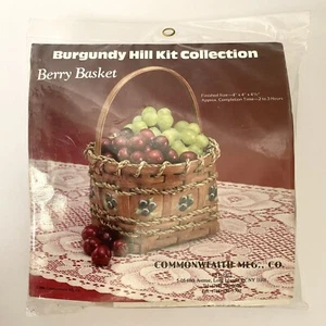 Burgundy Hill Berry Basket with Handle Making Kit Weaving Reed Seagrass 4" Base - Picture 1 of 5