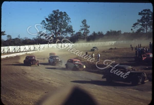 Stock Car Dirt Track Race Racing 35mm Dia 50er Jahre roter Rand Kodachrome - Bild 1 von 3