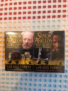 2 MAZOS DE INICIO DE EL SEÑOR DE LOS ANILLOS LAS DOS TORRES NUEVOS EN CASTELLANO - Imagen 1 de 3