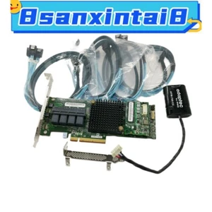 Adaptec ASR 71605 1GB 16Port PCIe Raid W / Battery + 4x SFF-8643 to SATA Cables - Picture 1 of 11