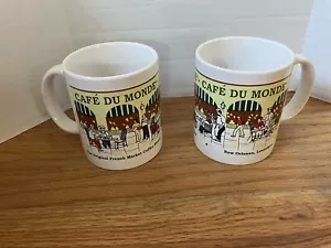 (2) Taza de café oficial Café Du Monde original de Nueva Orleans Louisiana - Imagen 1 de 10