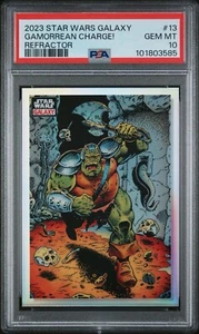 2023 Topps Star Wars Galaxy #13 GAMORREAN CHARGE Refractor - PSA 10 - Picture 1 of 2