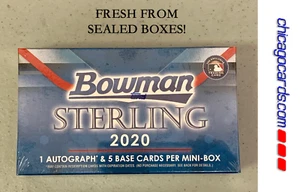 2020 Bowman Sterling Hobby MINI-Box 1 AUTO Look4 Pena Robert Anthony Volpe RC - Picture 1 of 12