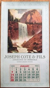 Ottawa, Ontario, Canada 1923 Advertising Calendar / 21x47 Poster: Insurance & RE - Imagen 1 de 1