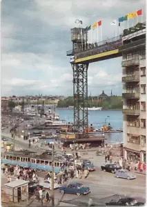 STOCCOLMA, SVEZIA: 1958 cartolina ~ vista porto ~ ristorante gondole (#2229) - Foto 1 di 2