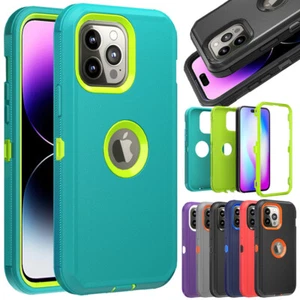 For iPhone 14 Pro Max 14 Plus 14 Phone Case Heavy Duty Shockproof Rugged Cover - Picture 1 of 20