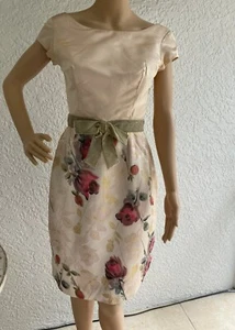 VINTAGE 1950/60's SATIN & BROCADE DRESS ROSES "LEE CLAIRE" SMALL - Picture 1 of 16