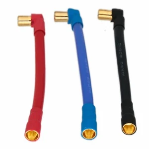 RC Brushless Motor ESC Elbow Bullet 6.5mm Male to Female 10AWG 4" Extension wire - Picture 1 of 2