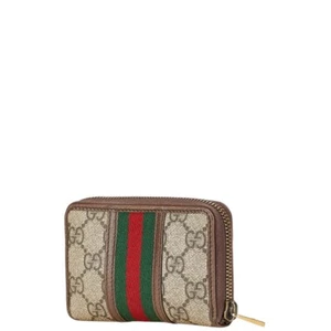 Gucci Supreme Ophidia GG Sherry Line Zip Coin Case Leather 597613 No Box Used - Picture 1 of 8