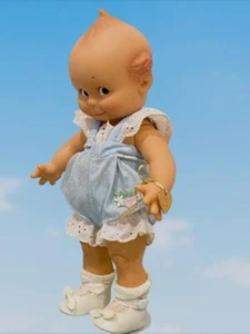 Rose O'Neill Kewpie Effanbee Jesco 1987 12" Vinyl Doll, Blue Romper, Orig Tag - Picture 1 of 10