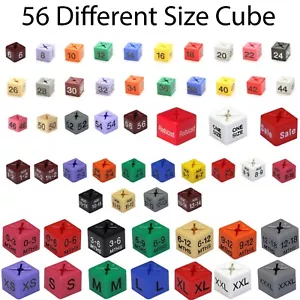 100x Garment Clothes Marker Size Number Color Size Cubes for Hanger Size Display - Picture 1 of 69
