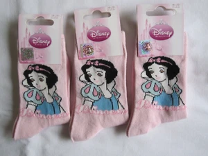 BN - 3 PAIRS "DISNEY PRINCESS" ANKLE SOCKS - PINK 6-8 - FREE POST TO UK ONLY - Picture 1 of 3