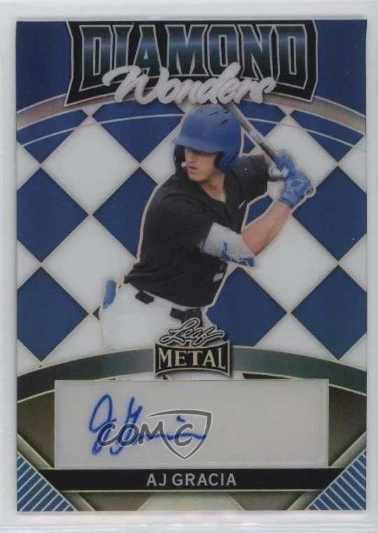 2024 Leaf Metal Diamond Wonders Blue Prismatic /25 AJ Gracia #DW-AJG Auto - Image 1 of 2