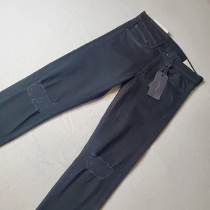 Rag & Bone Men's 28X33 NWT Standard Issue Fit 1 Skinny Jeans Ripped Knees Black - Picture 1 of 12