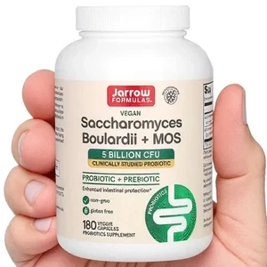 Jarrow Formulas,Saccharomyces Boulardii+MOS,5 BillionCFU,180 Cap,Expiry:12/2026 - Picture 1 of 2