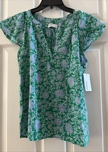 Neu mit Etikett Sonoma Goods For Life kurzärmliges Oberteil grün mehrfarbig Größe XS - Bild 1 von 4