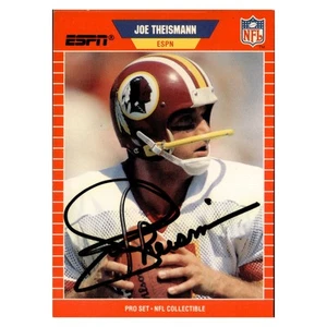 Joe Theismann Washington Commanders handsigniert signed 1989 NFL Pro Set (JSA COA - Bild 1 von 2
