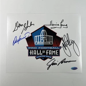 Pro Football Hall Of Fame 8x10 Photo Signed By NFL Legends (READ) COA Hologram - Picture 1 of 7