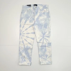 Gap Women's Sz 4 Mid Rise Acid Bleached Boyfriend Straight Leg Ankle Jeans - NWT - Picture 1 of 5