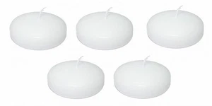 Large White Floating Candles 3 Inch Wax Discs for Events, Weddings, Spa, Home... - Picture 1 of 7