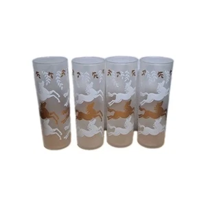 4 Vintage Libbey Mid-Century "Cavalcade" Kühler Tumbler Gläser 7", 12oz - Bild 1 von 4