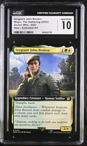 SERGEANT JOHN BENTON Doctor Who Extended Art Rare CGC 10 MTG - Picture 1 of 2