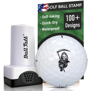Ball Tatt - Sensenmann Golfball Stempel Marker schnelltrocknend selbstfärbend Ballstempel - Bild 1 von 7