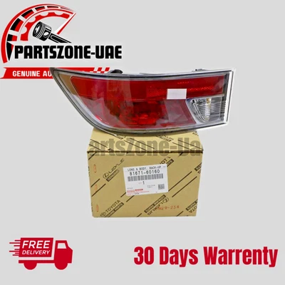 81671-60160 Lexus Genuino GX460 2014-2023 OEM Lámpara de Respaldo Derecha Lente y Cuerpo Foto 1 de 2