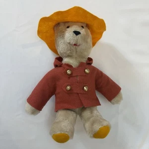 Rare Handmade Fashioned By Lucille Paddington Bear Plush 16 in. Orange Jacket - Picture 1 of 7