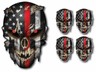 5X THIN RED LINE SKULL USA AMERICAN FLAG DECAL STICKER CAR TRUCK WINDOW BUMPER