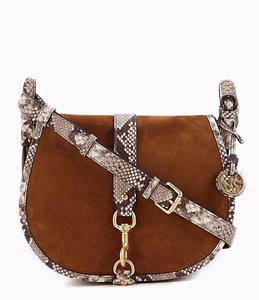 Nuevo Michael Kors Mujer Jamie Gamuza Bolsos de Silla Grandes Caramelo Oscuro - Imagen 1 de 4