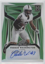 2023 Leaf Metal Green Prismatic /4 Parker Washington #BA-PW1 Rookie Auto RC