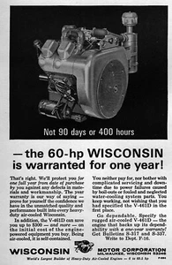 1962 Wisconsin Motor Corp V-461 D Original Ad - Picture 1 of 1