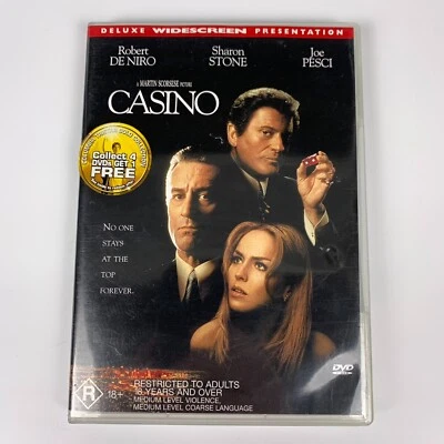 Casino (DVD, 1995) Robert De Niro Sharon Stone Joe Pesci Region 4 - image 1 of 3