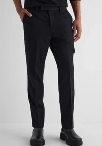 Express Slim Black Wool Blend Cargo Dress Pant 28x30 Men's - Picture 1 of 5