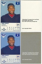 1987 Kraft Home Plate Heroes "White-Back" Samples (Not from Mac & Cheese Boxes)