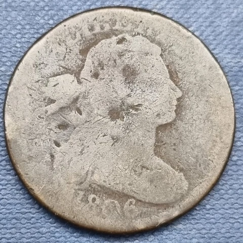 1806 Draped Bust Large Cent 1c Circulated Details #60472 Cover