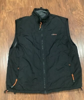 Chaleco reversible Point Zero para hombre resistente al agua polar negro cremallera completa cuello falso Foto 1 de 4