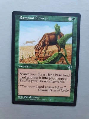 Rampant Growth, MTG Mirage (1996) Common Green Sorcery NM - Image 1 of 2