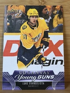 2023-24 Upper Deck Series 1 Young Guns Canvas Luke Evangelista #C108 - Picture 1 of 2