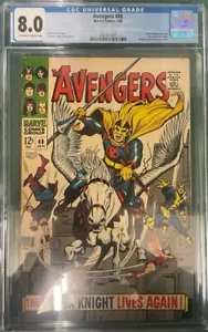 AVENGERS #48 CGC 8.0 OFF WHITE TO WHITE PAGES (DANE WHITMAN BLACK KNIGHT) - Picture 1 of 4
