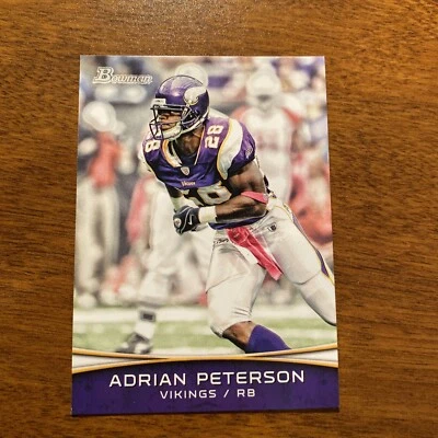 2012 Bowman Football Card #40 Adrian Peterson - Image 1 of 2