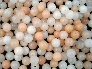 Gemstone Beads 35pc Sunstone 8mm Round Semi Precious Gem Stone - Picture 1 of 1