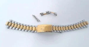 Vtg Seiko Watchband ONLY Womens Gold Silver Tone Z5031 - Picture 1 of 13
