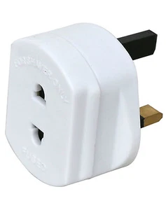 Two Pin Shaver Epilator Adapter Electric Three Pin Shaver Adapter PLUG With Fuse - Picture 1 of 1