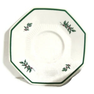 NIKKO Weihnachtsuntertasse Japan achteckige Form Weihnachtsbaum  - Bild 1 von 3